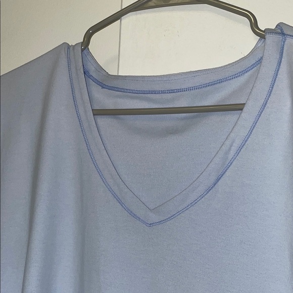 Lululemon Athletica Light Blue V-Neck Blouse - Picture 5 of 5